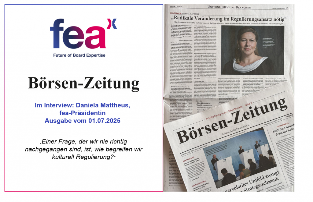 Daniela Mattheus im Interview mit der Börsen-Zeitung vom 01.07.2025 1 08.07.2025 BZ